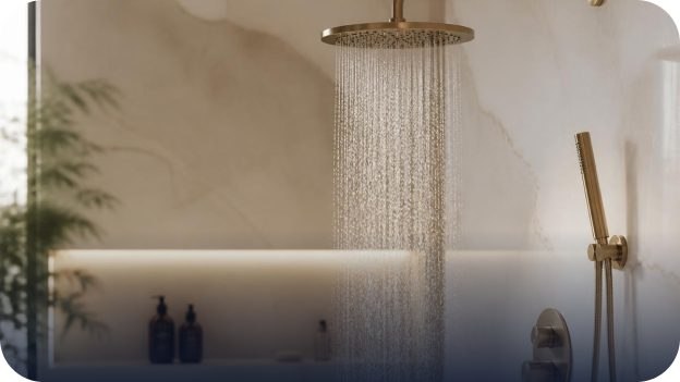 Crystal clear, filtered water