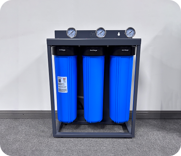 Filtration unit outdoor installation - front view